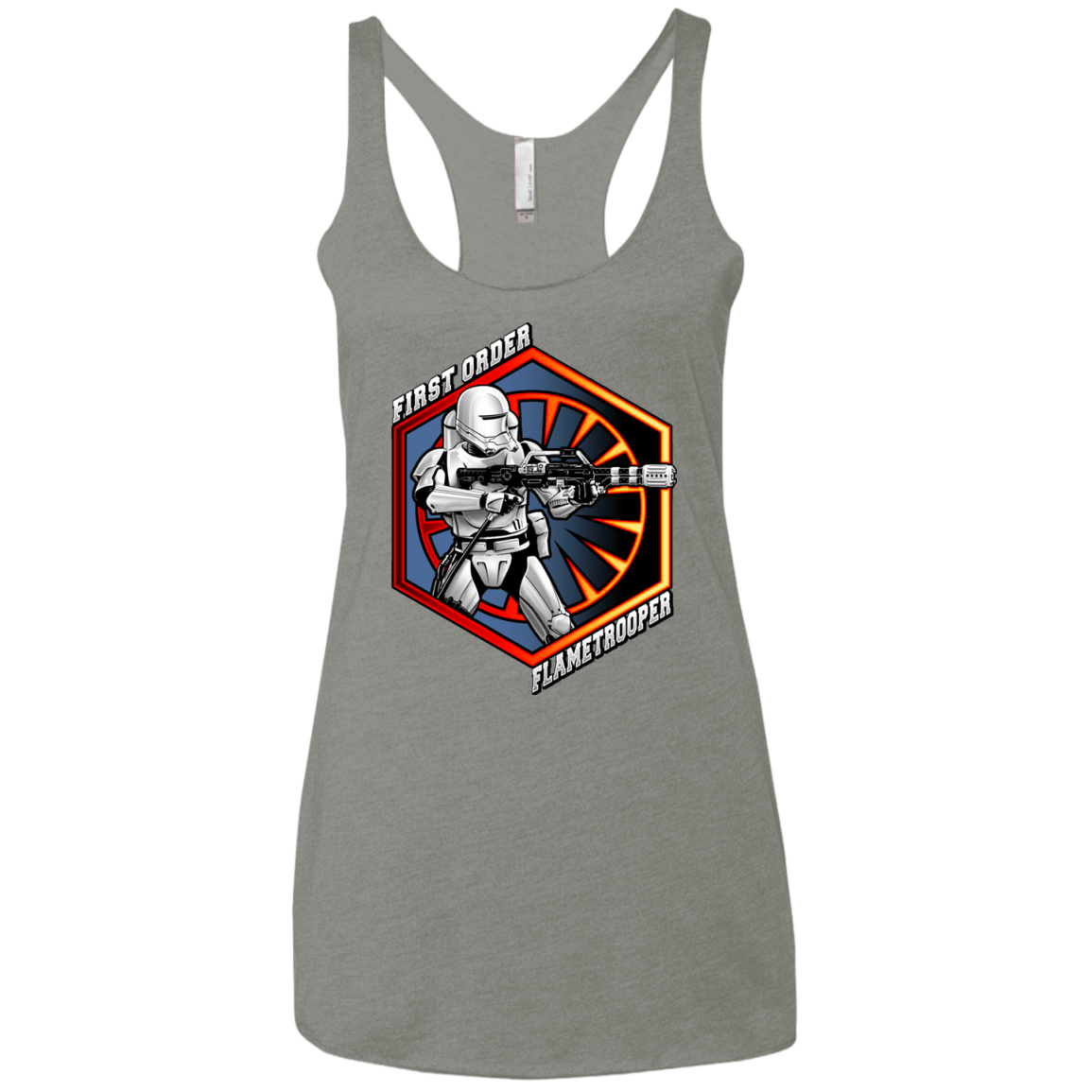 T-Shirts Venetian Grey / X-Small Flametrooper Women's Triblend Racerback Tank