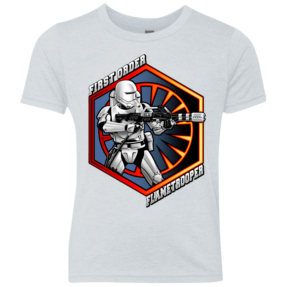T-Shirts Heather White / YXS Flametrooper Youth Triblend T-Shirt