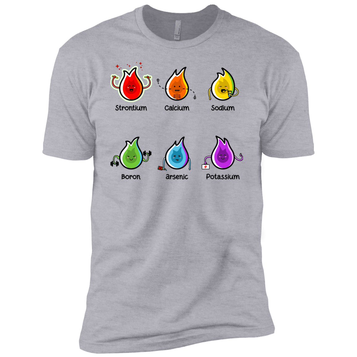 T-Shirts Heather Grey / YXS Flaming Elements Science Boys Premium T-Shirt