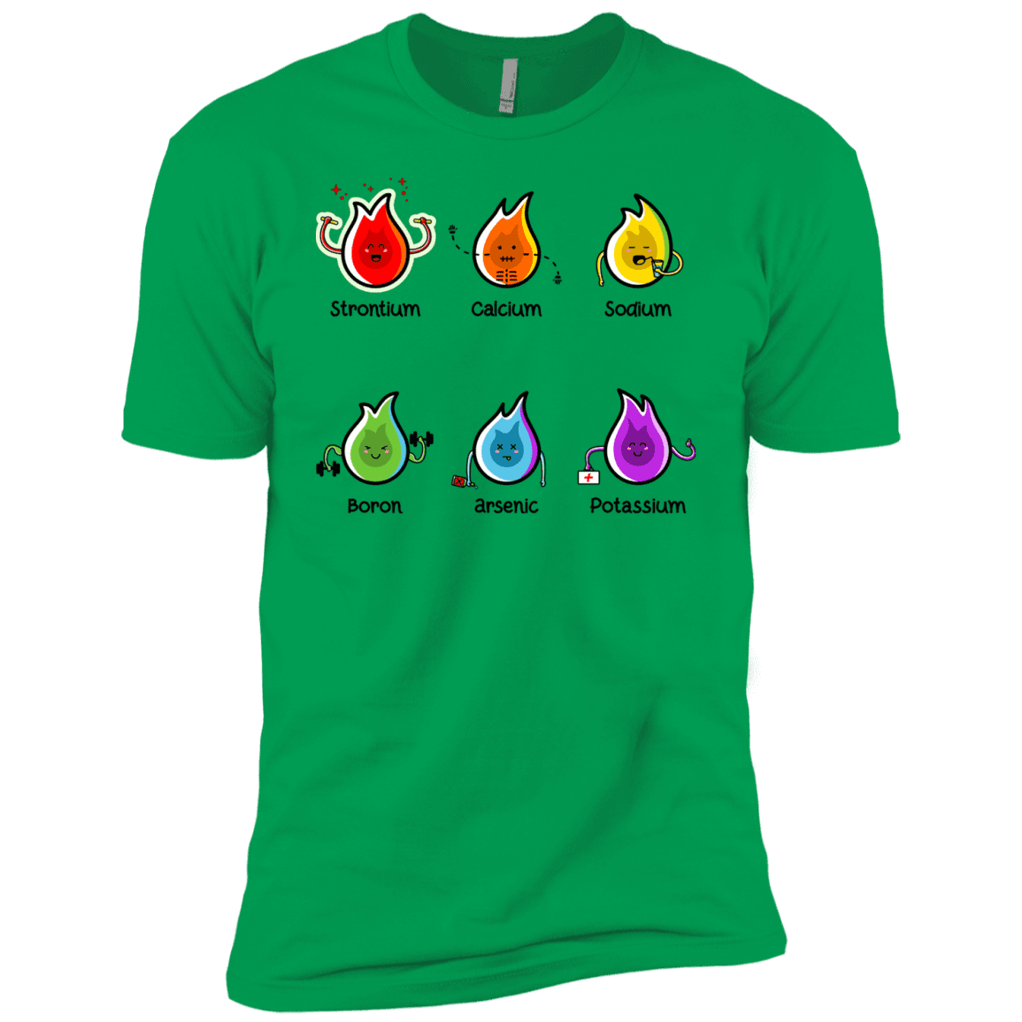 T-Shirts Kelly Green / YXS Flaming Elements Science Boys Premium T-Shirt