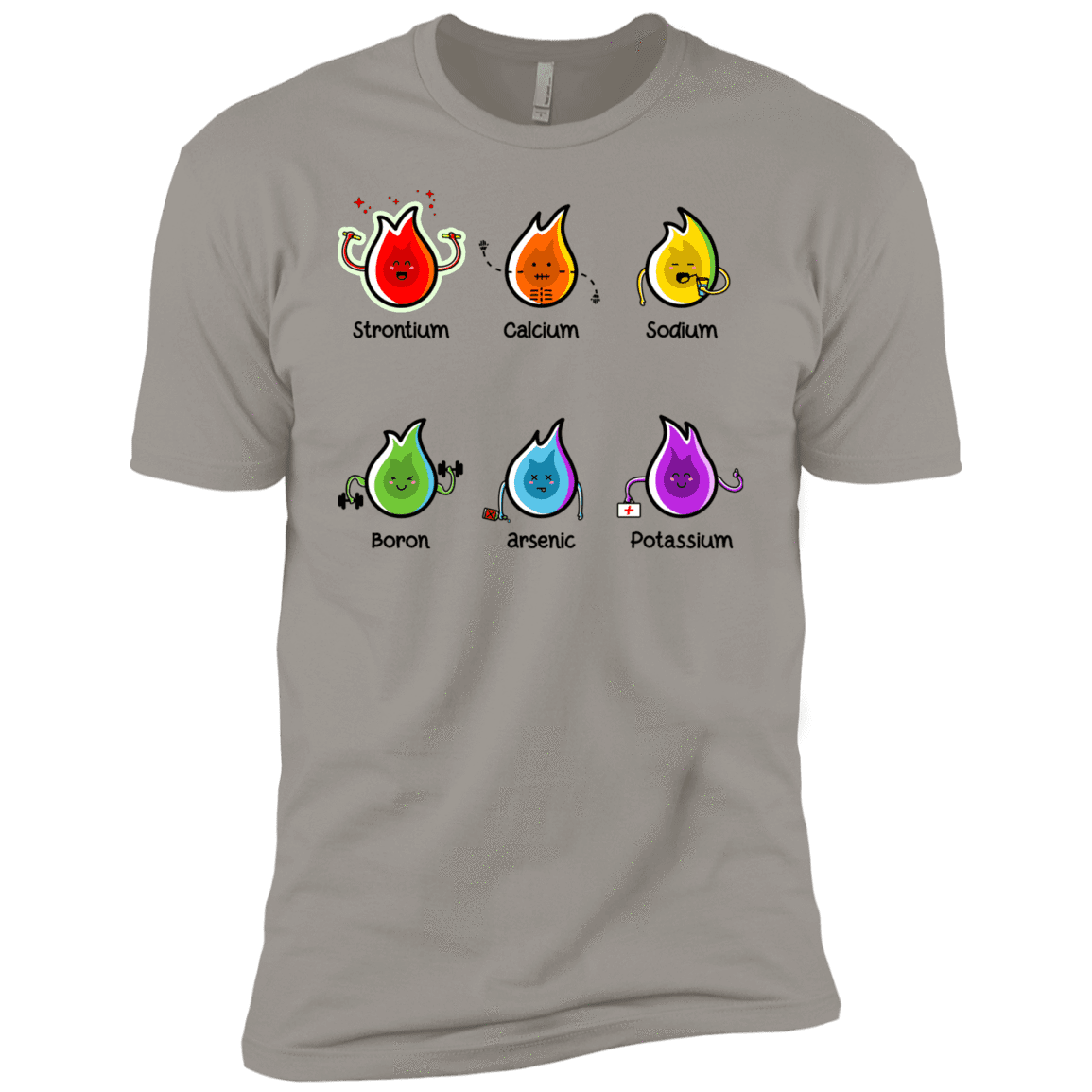 T-Shirts Light Grey / YXS Flaming Elements Science Boys Premium T-Shirt