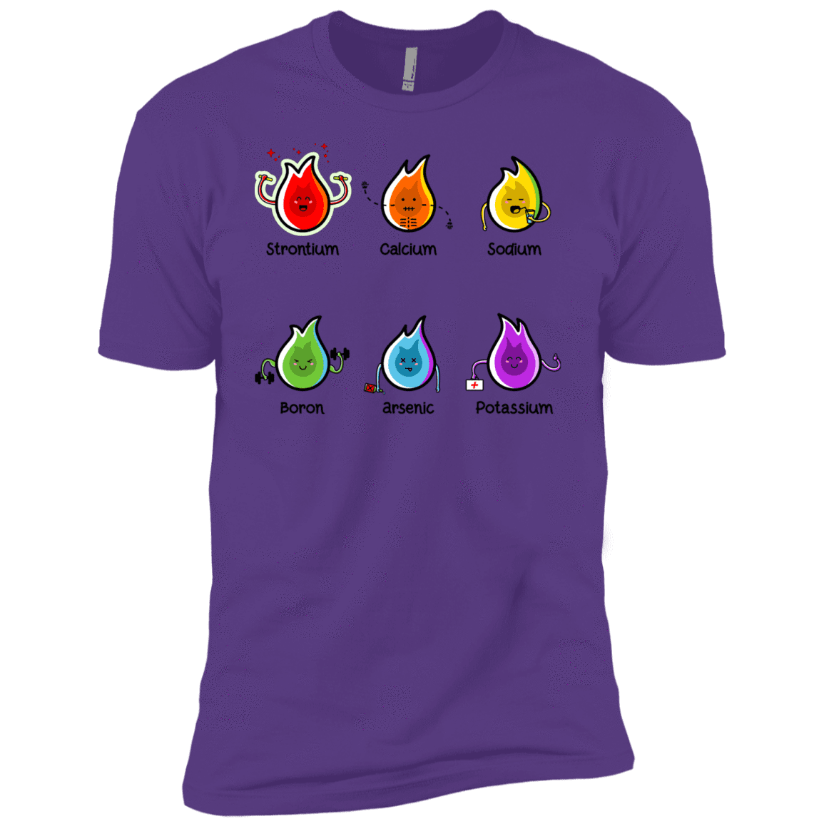 T-Shirts Purple Rush / YXS Flaming Elements Science Boys Premium T-Shirt