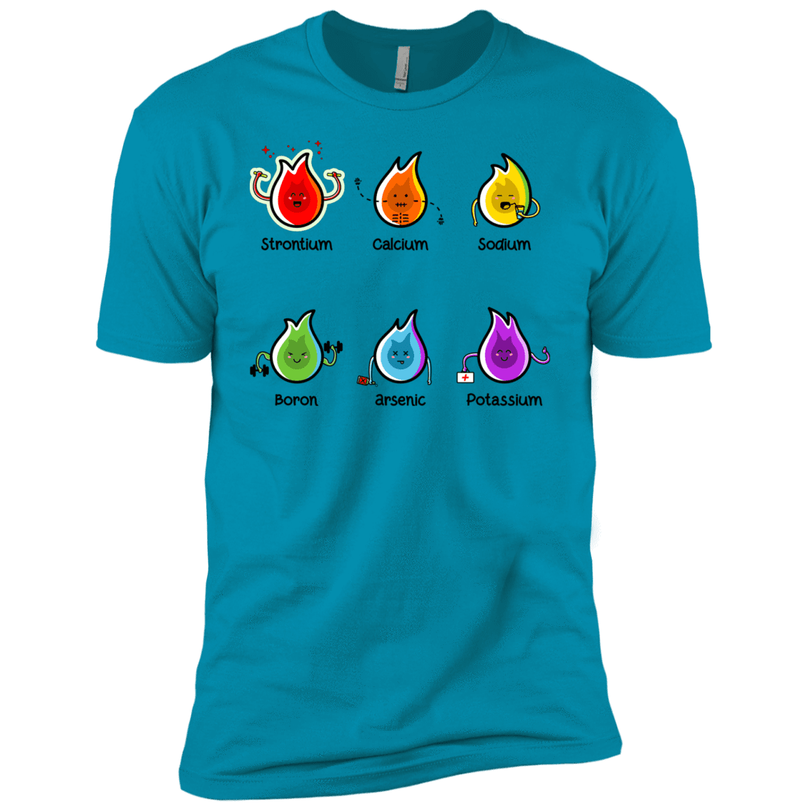 T-Shirts Turquoise / YXS Flaming Elements Science Boys Premium T-Shirt