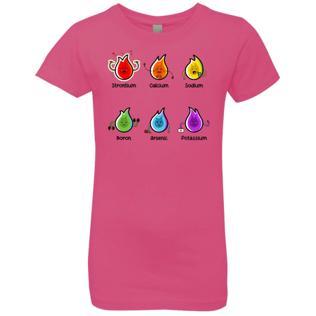 T-Shirts Hot Pink / YXS Flaming Elements Science Girls Premium T-Shirt