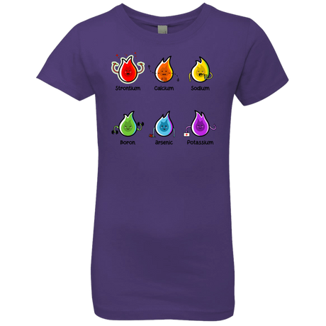 T-Shirts Purple Rush / YXS Flaming Elements Science Girls Premium T-Shirt