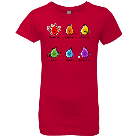 T-Shirts Red / YXS Flaming Elements Science Girls Premium T-Shirt