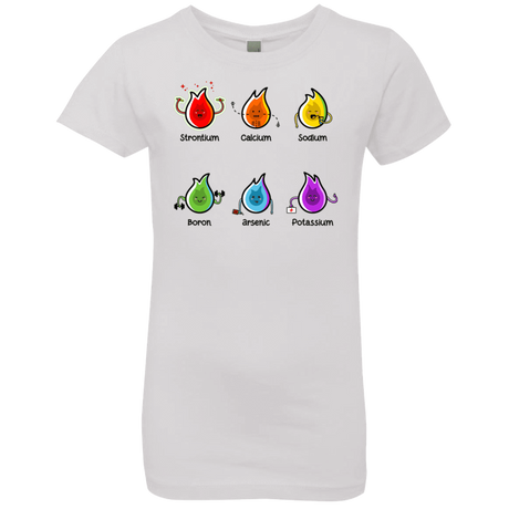 T-Shirts White / YXS Flaming Elements Science Girls Premium T-Shirt