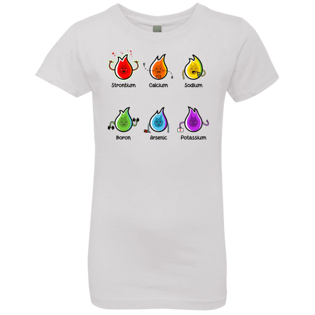 T-Shirts White / YXS Flaming Elements Science Girls Premium T-Shirt