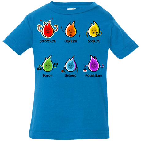 T-Shirts Cobalt / 6 Months Flaming Elements Science Infant Premium T-Shirt