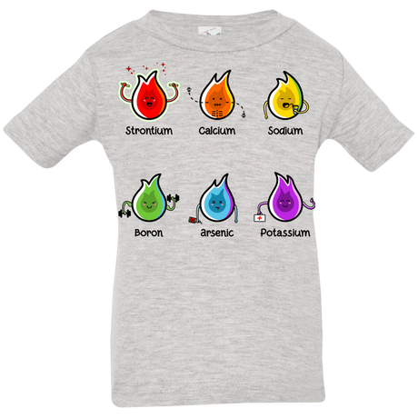T-Shirts Heather Grey / 6 Months Flaming Elements Science Infant Premium T-Shirt
