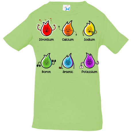 T-Shirts Key Lime / 6 Months Flaming Elements Science Infant Premium T-Shirt