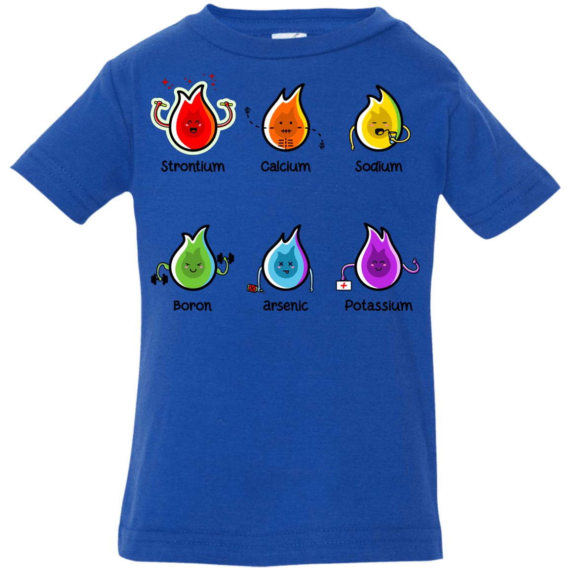 T-Shirts Royal / 6 Months Flaming Elements Science Infant Premium T-Shirt