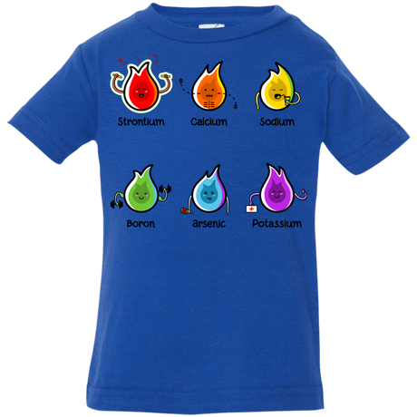 T-Shirts Royal / 6 Months Flaming Elements Science Infant Premium T-Shirt