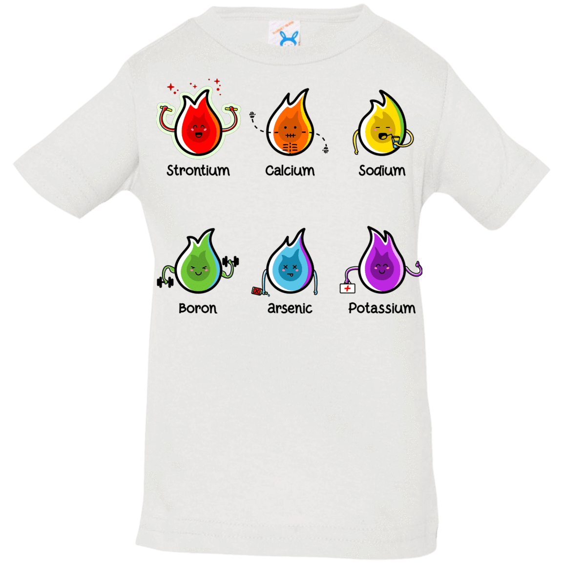 T-Shirts White / 6 Months Flaming Elements Science Infant Premium T-Shirt