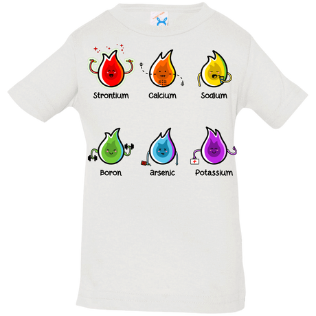 T-Shirts White / 6 Months Flaming Elements Science Infant Premium T-Shirt