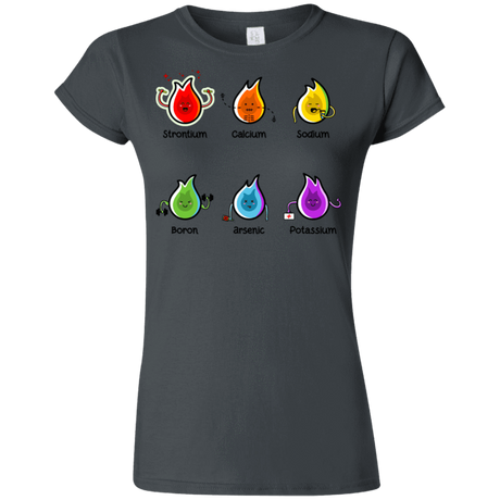 T-Shirts Charcoal / S Flaming Elements Science Junior Slimmer-Fit T-Shirt