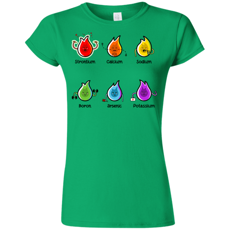 T-Shirts Irish Green / S Flaming Elements Science Junior Slimmer-Fit T-Shirt