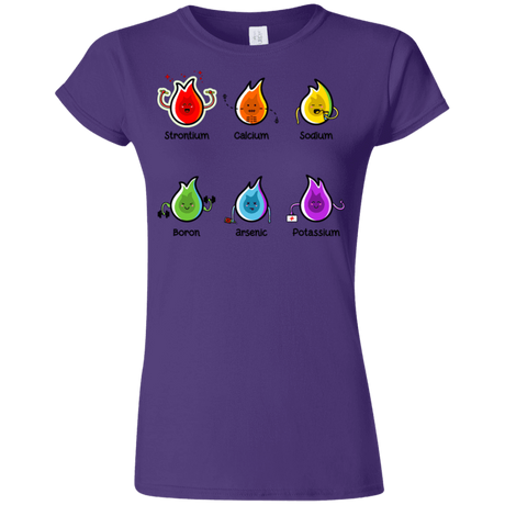 T-Shirts Purple / S Flaming Elements Science Junior Slimmer-Fit T-Shirt