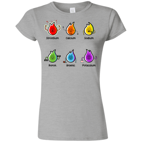 T-Shirts Sport Grey / S Flaming Elements Science Junior Slimmer-Fit T-Shirt