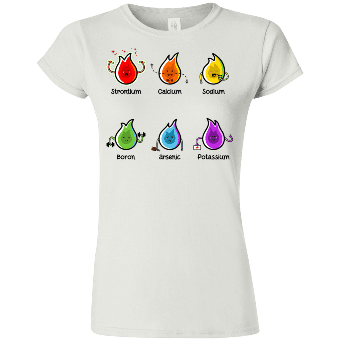 T-Shirts White / S Flaming Elements Science Junior Slimmer-Fit T-Shirt