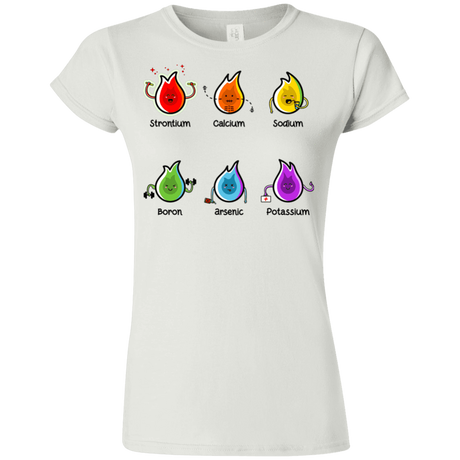 T-Shirts White / S Flaming Elements Science Junior Slimmer-Fit T-Shirt