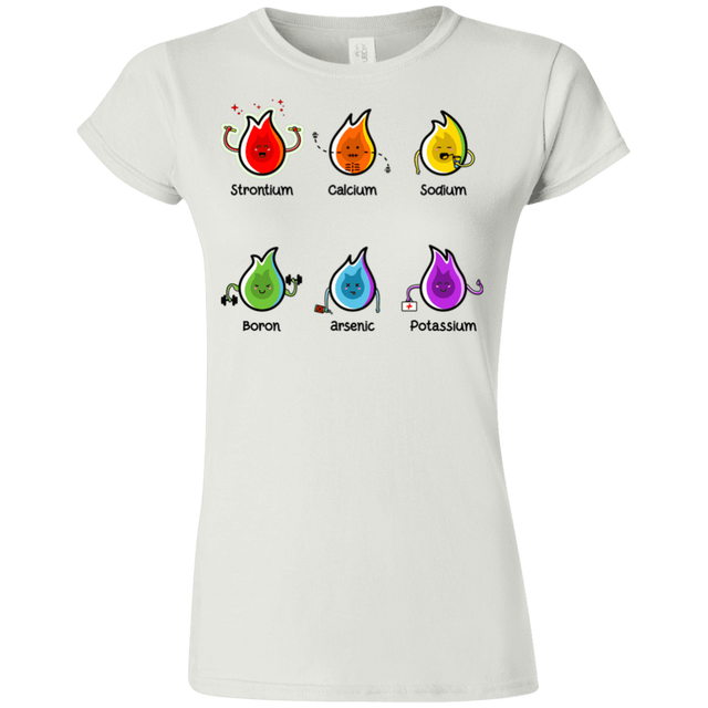 T-Shirts White / S Flaming Elements Science Junior Slimmer-Fit T-Shirt