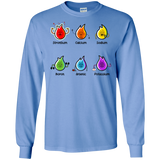 T-Shirts Carolina Blue / S Flaming Elements Science Men's Long Sleeve T-Shirt