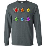 T-Shirts Dark Heather / S Flaming Elements Science Men's Long Sleeve T-Shirt