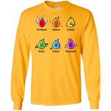 T-Shirts Gold / S Flaming Elements Science Men's Long Sleeve T-Shirt