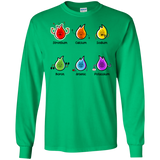 T-Shirts Irish Green / S Flaming Elements Science Men's Long Sleeve T-Shirt