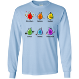 T-Shirts Light Blue / S Flaming Elements Science Men's Long Sleeve T-Shirt