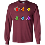 T-Shirts Maroon / S Flaming Elements Science Men's Long Sleeve T-Shirt