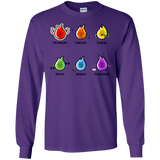 T-Shirts Purple / S Flaming Elements Science Men's Long Sleeve T-Shirt