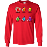 T-Shirts Red / S Flaming Elements Science Men's Long Sleeve T-Shirt