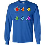 T-Shirts Royal / S Flaming Elements Science Men's Long Sleeve T-Shirt