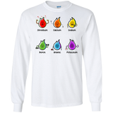 T-Shirts White / S Flaming Elements Science Men's Long Sleeve T-Shirt