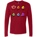 T-Shirts Cardinal / S Flaming Elements Science Men's Premium Long Sleeve