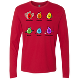 T-Shirts Red / S Flaming Elements Science Men's Premium Long Sleeve