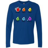 T-Shirts Royal / S Flaming Elements Science Men's Premium Long Sleeve