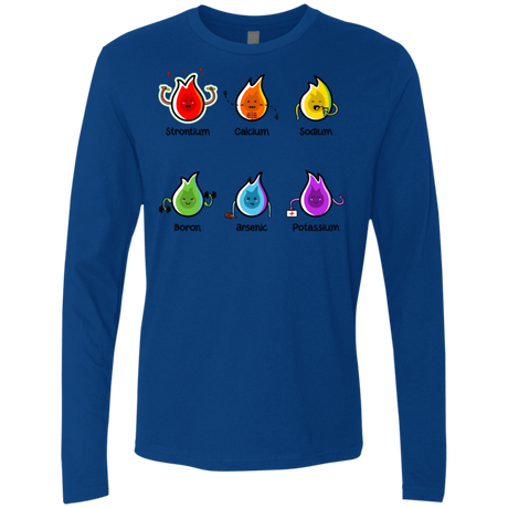 T-Shirts Royal / S Flaming Elements Science Men's Premium Long Sleeve