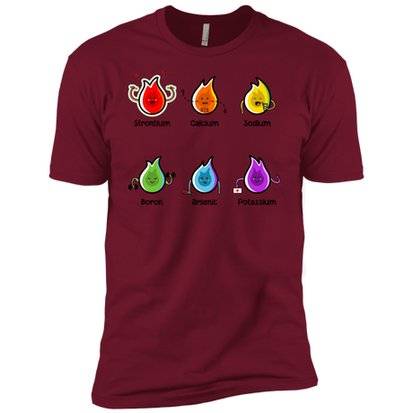 T-Shirts Cardinal / X-Small Flaming Elements Science Men's Premium T-Shirt