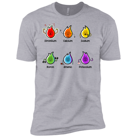 T-Shirts Heather Grey / X-Small Flaming Elements Science Men's Premium T-Shirt