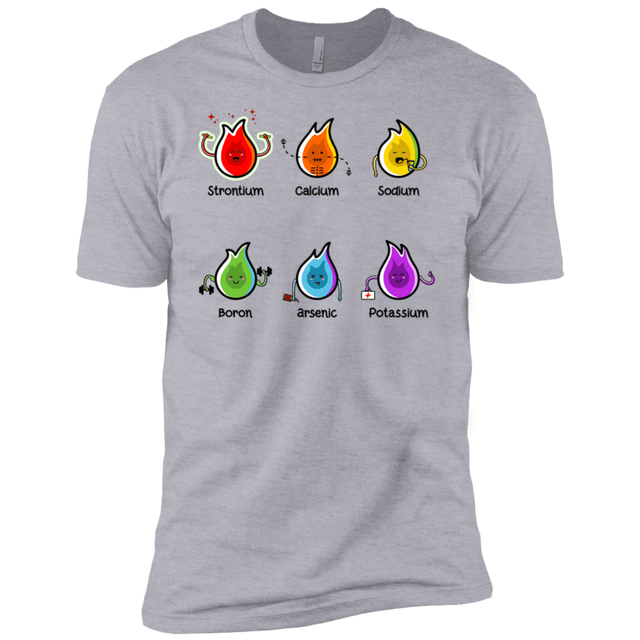 T-Shirts Heather Grey / X-Small Flaming Elements Science Men's Premium T-Shirt