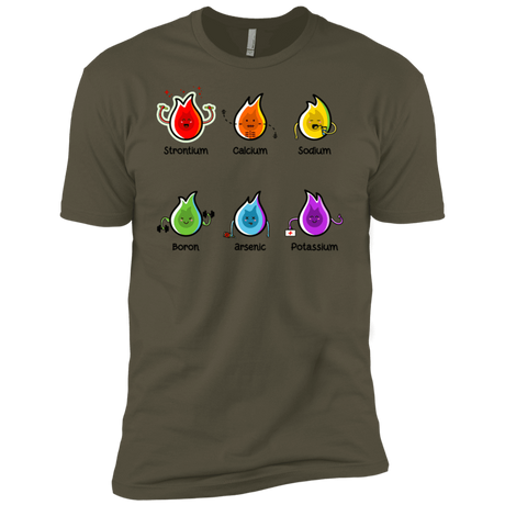 T-Shirts Military Green / X-Small Flaming Elements Science Men's Premium T-Shirt