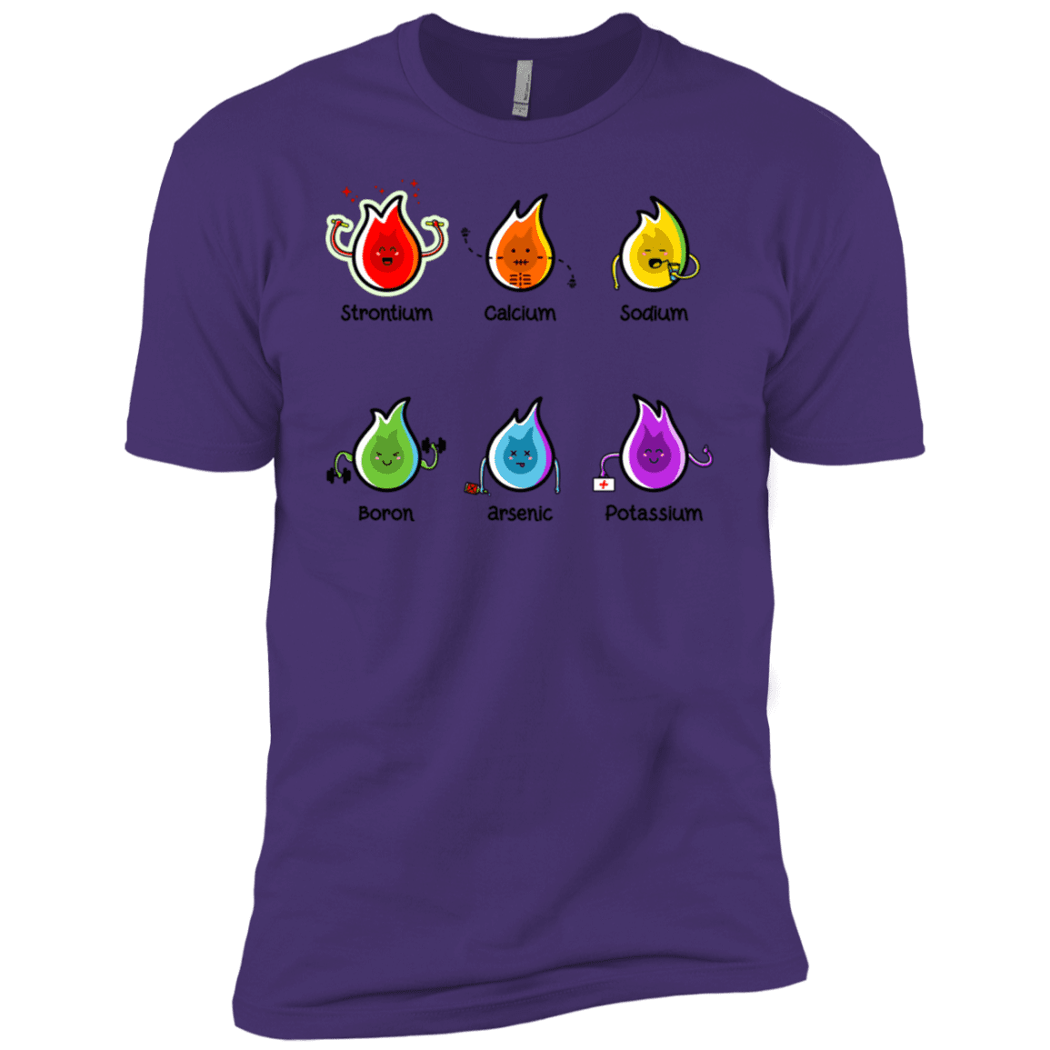 T-Shirts Purple Rush/ / X-Small Flaming Elements Science Men's Premium T-Shirt