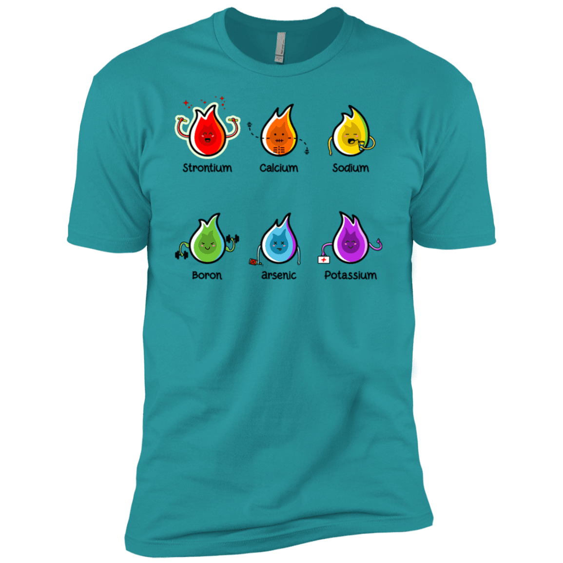 T-Shirts Tahiti Blue / X-Small Flaming Elements Science Men's Premium T-Shirt