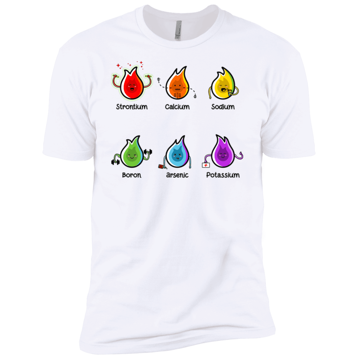 T-Shirts White / X-Small Flaming Elements Science Men's Premium T-Shirt