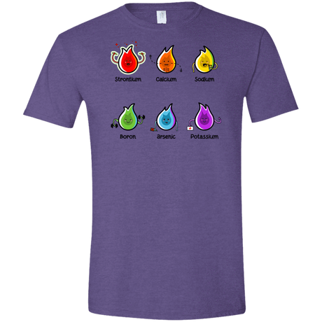 T-Shirts Heather Purple / S Flaming Elements Science Men's Semi-Fitted Softstyle