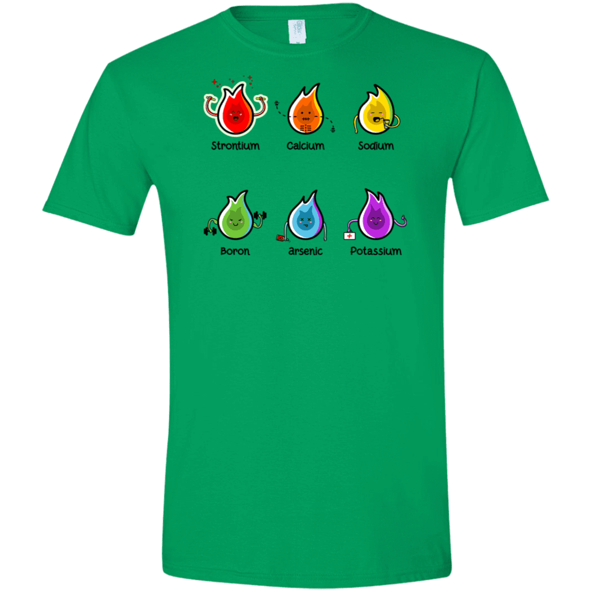 T-Shirts Irish Green / S Flaming Elements Science Men's Semi-Fitted Softstyle