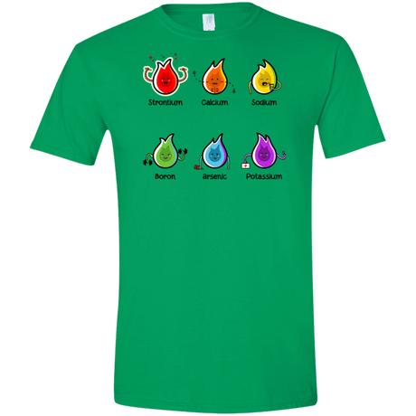 T-Shirts Irish Green / S Flaming Elements Science Men's Semi-Fitted Softstyle